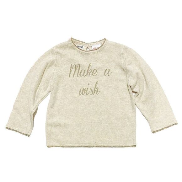 ZARA Beige Make A Wish Sparkly Knit Sweater - Picture 1 of 3